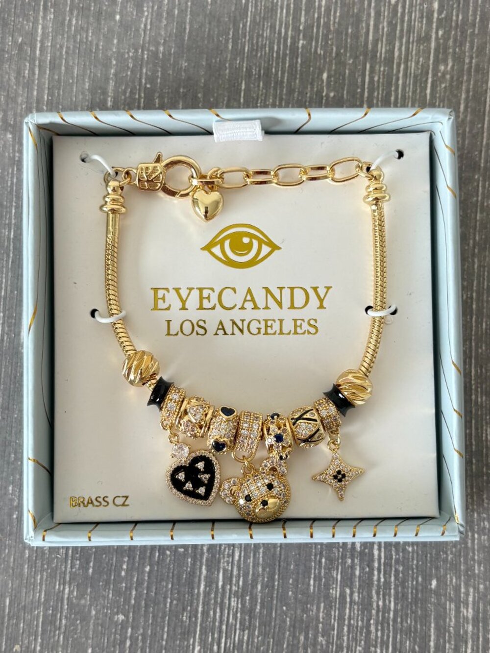 NIB - Eye Candy Los Angeles Charm Bracelet